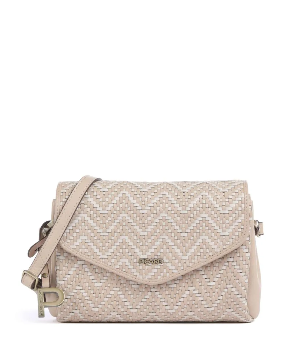 Samos Umhängetasche fein genarbtes Rindsleder beige