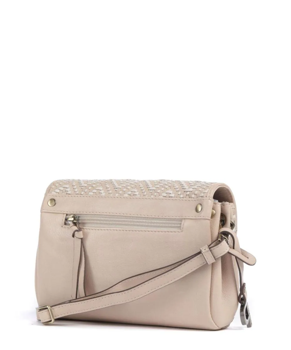 Samos Umhängetasche fein genarbtes Rindsleder beige