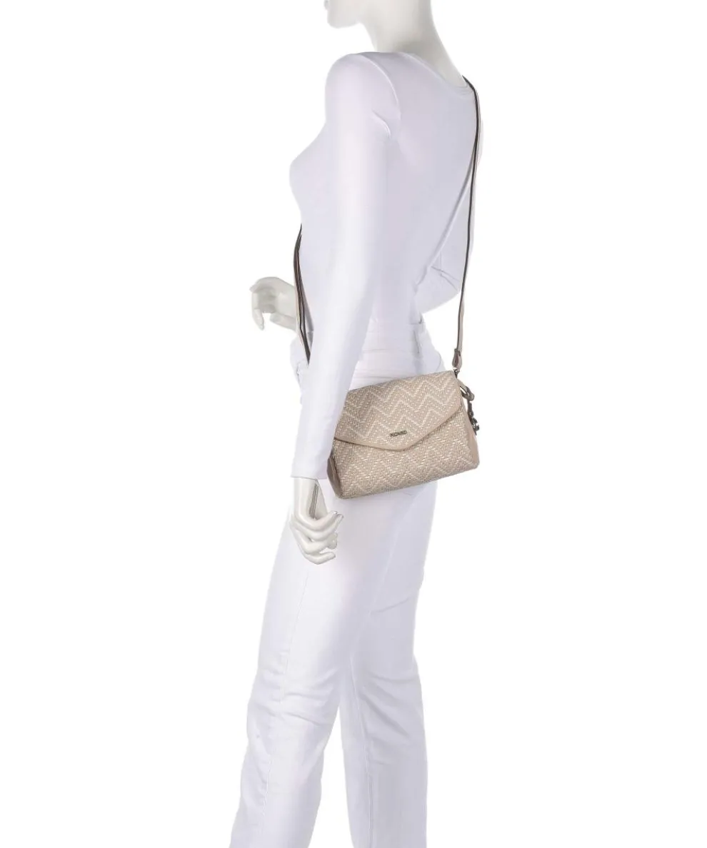 Samos Umhängetasche fein genarbtes Rindsleder beige