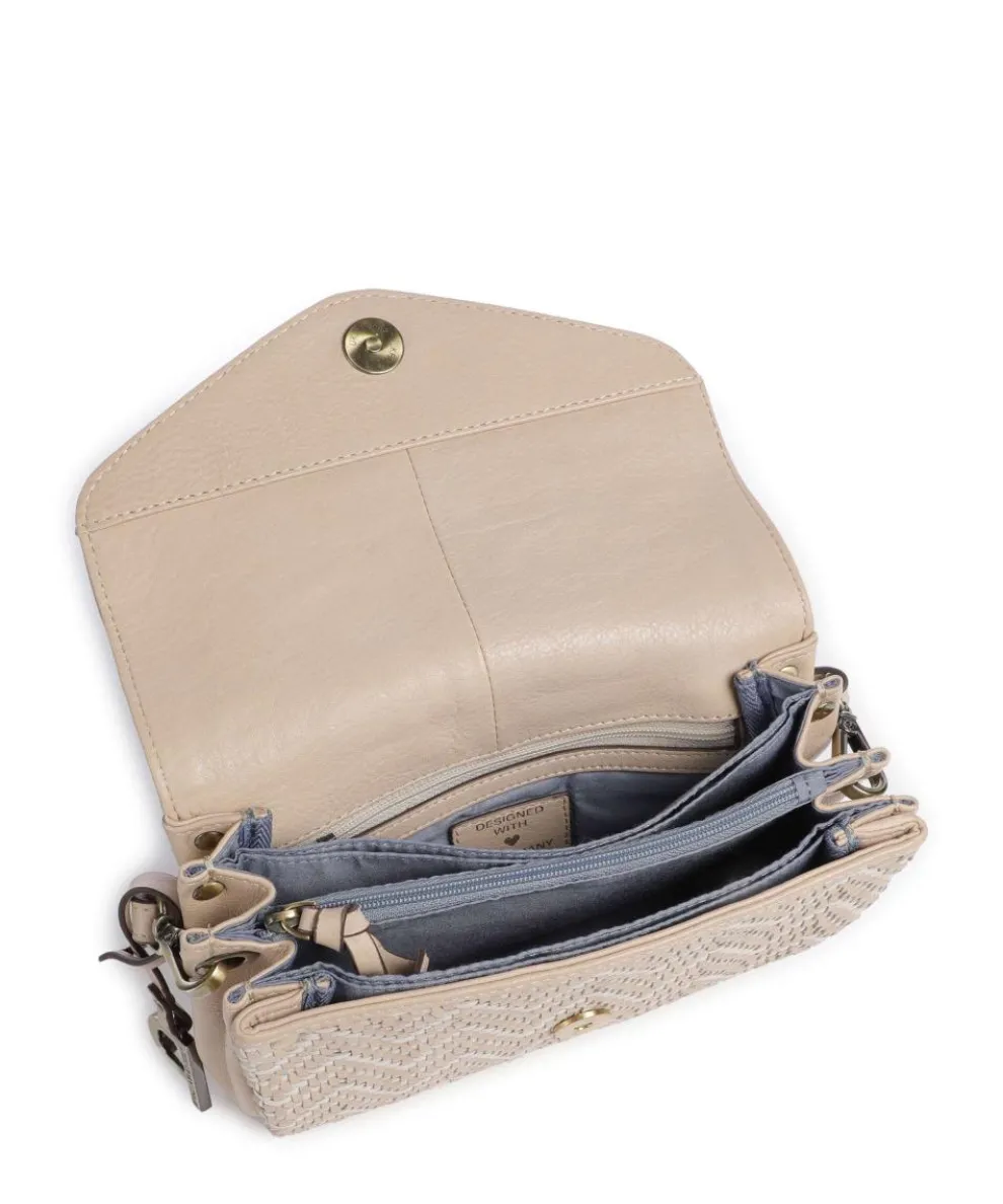 Samos Umhängetasche fein genarbtes Rindsleder beige