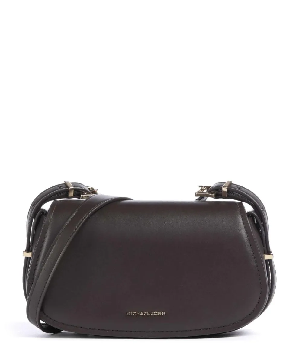 Lydia Small Umhängetasche fein genarbtes Rindsleder dunkelbraun