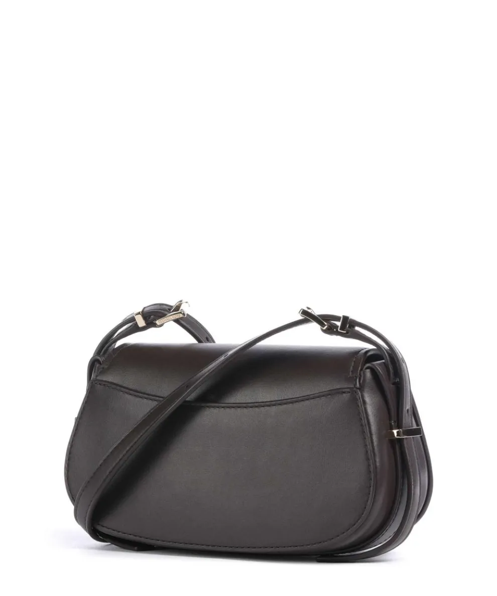 Lydia Small Umhängetasche fein genarbtes Rindsleder dunkelbraun