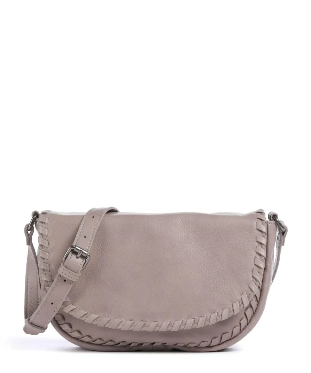 Calm Umhängetasche genarbtes Rindsleder taupe