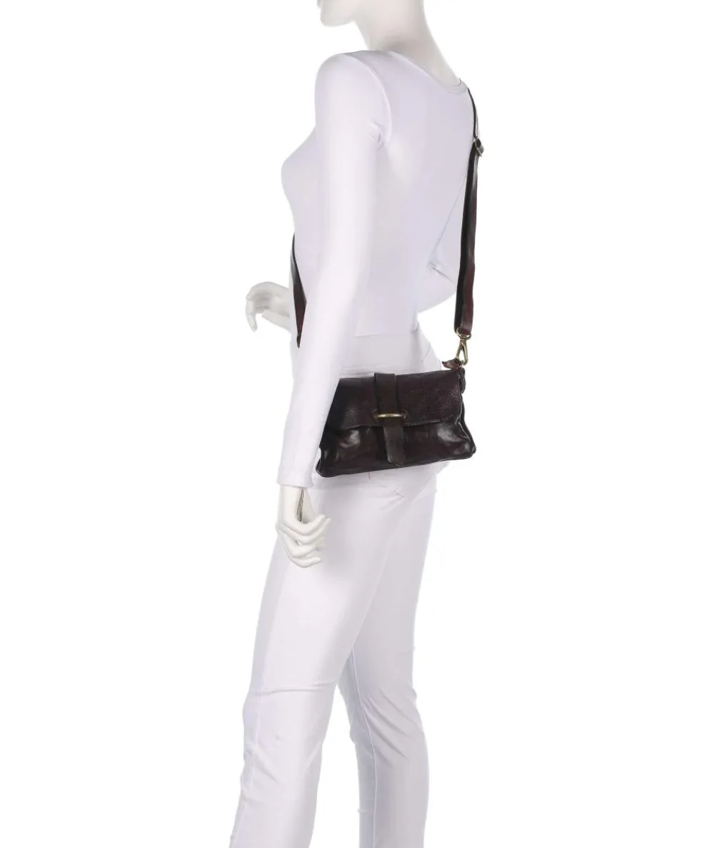 Umhängetasche fein genarbtes Rindsleder dunkelbraun