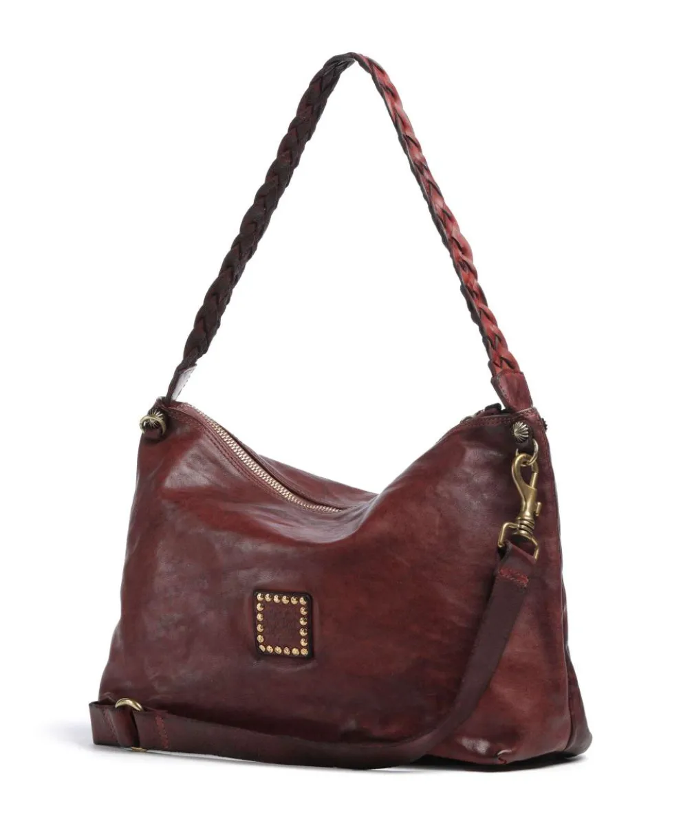 Beuteltasche fein genarbtes Rindsleder dunkelrot