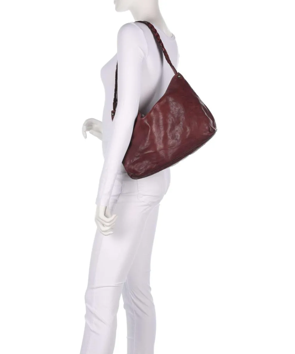 Beuteltasche fein genarbtes Rindsleder dunkelrot