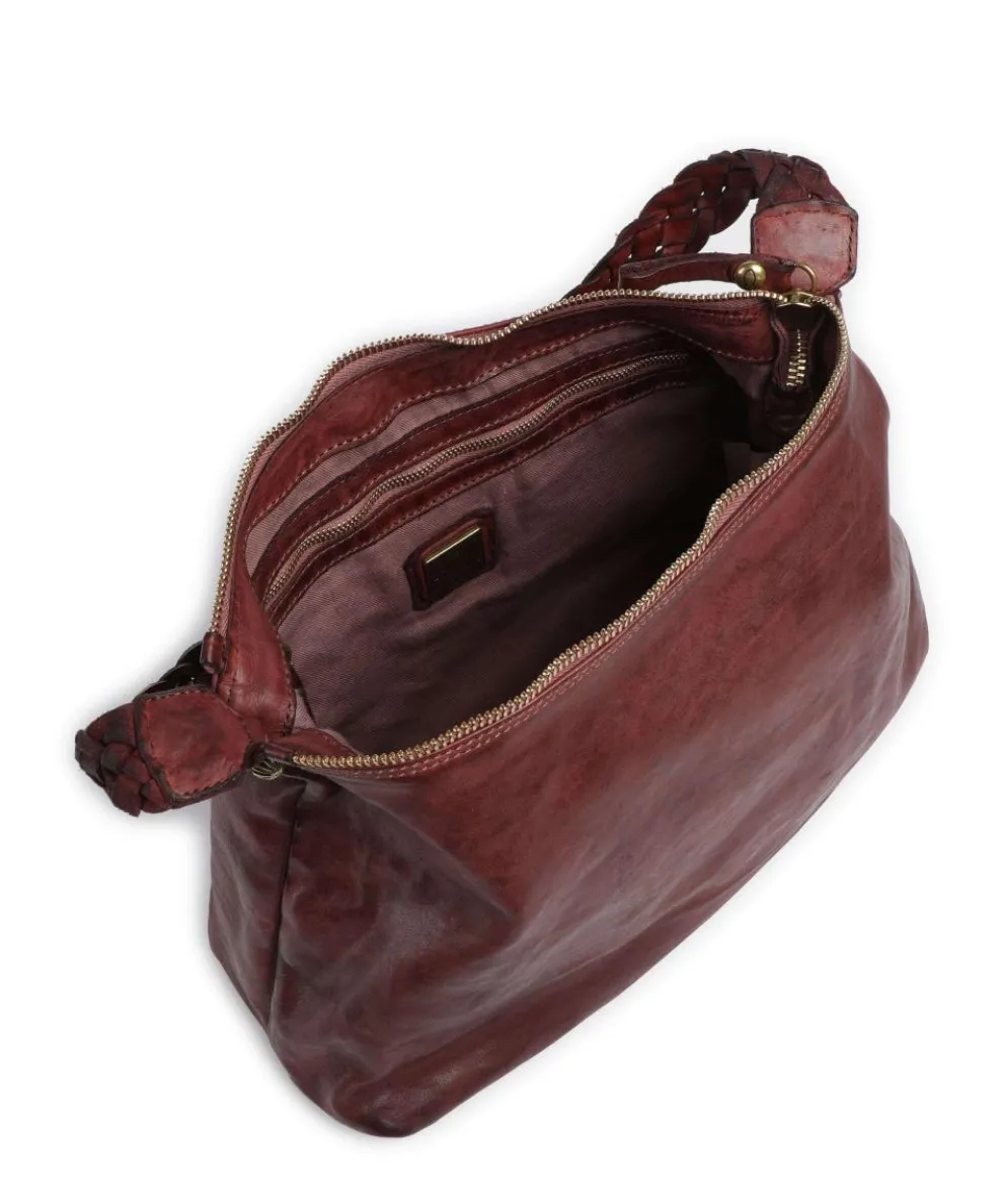 Beuteltasche fein genarbtes Rindsleder dunkelrot