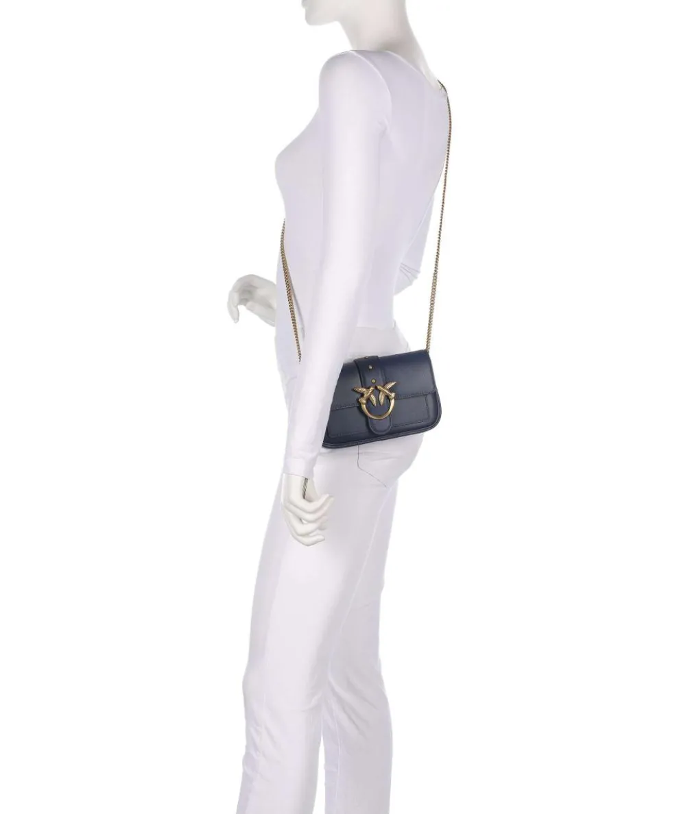 Love One Pocket Geldbörse fein genarbtes Leder dunkelblau