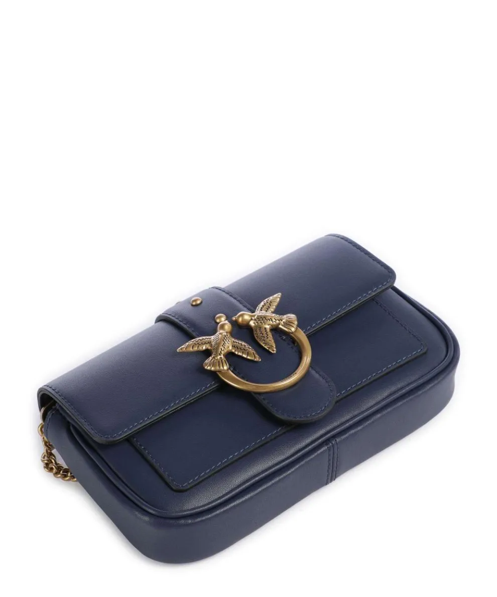 Love One Pocket Geldbörse fein genarbtes Leder dunkelblau