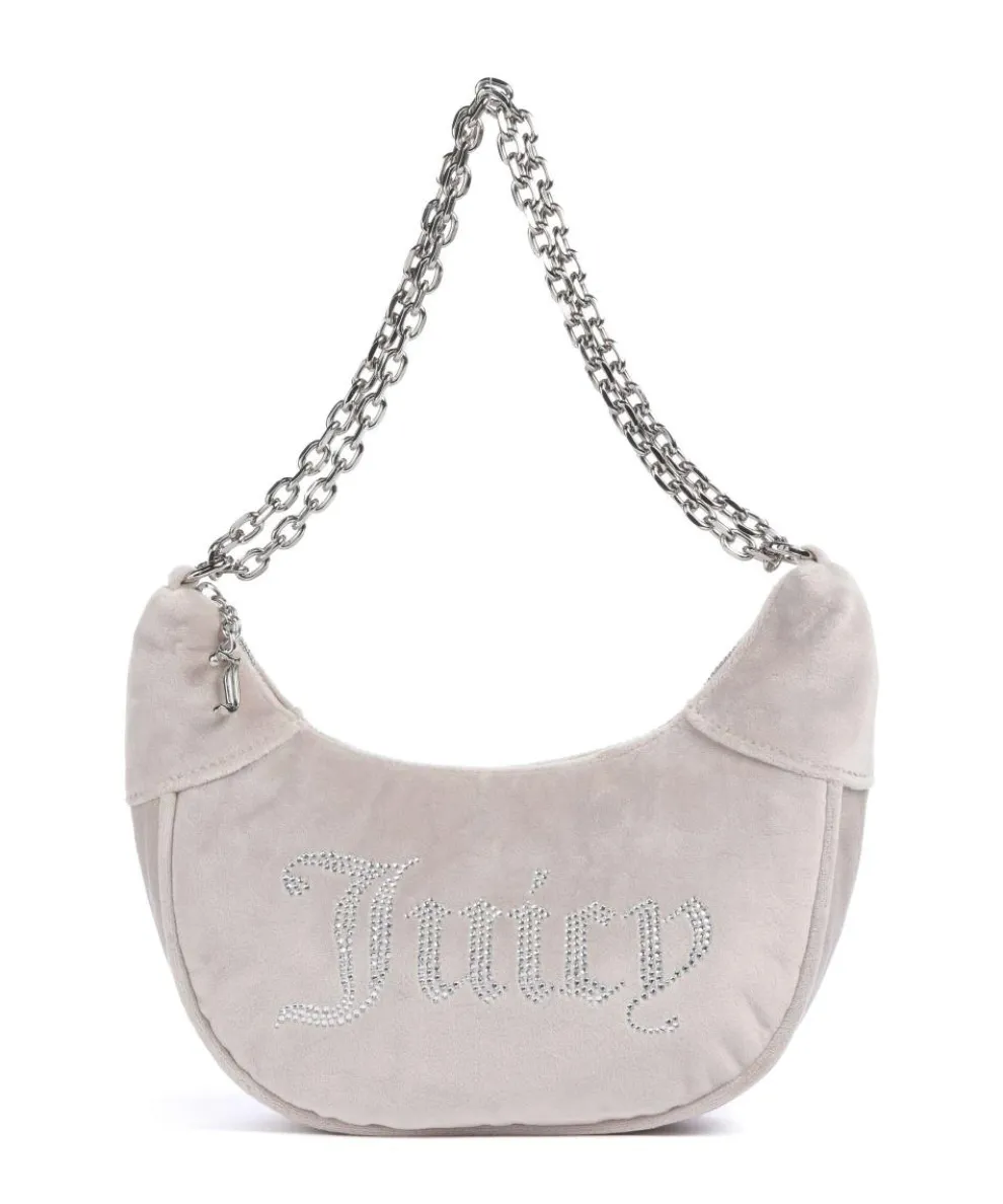 Kimberly S Schultertasche Samtgewebe hellgrau