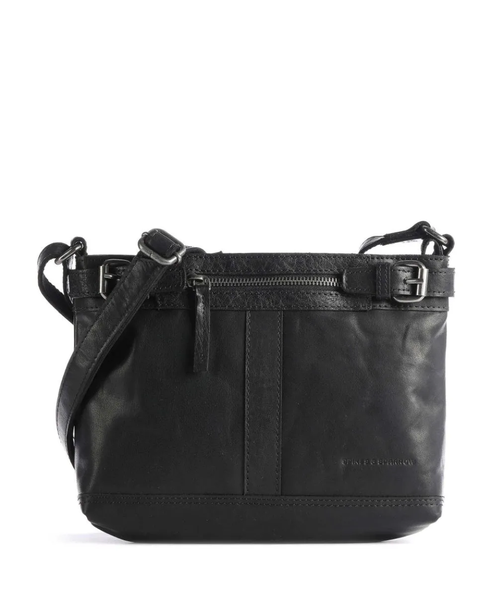 Bronco Umhängetasche Leder schwarz