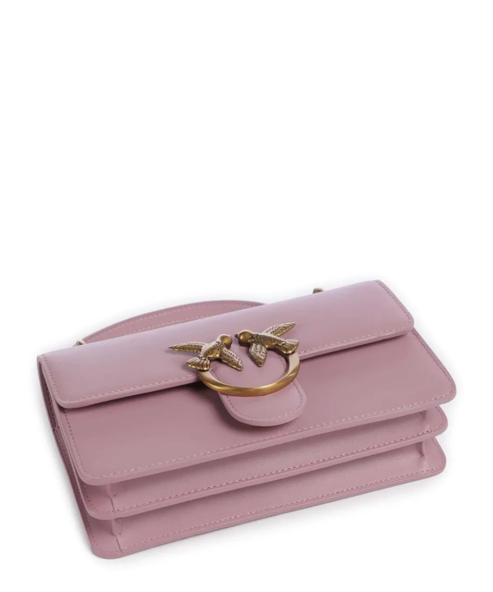 Love One Mini Schultertasche fein genarbtes Rindsleder rosa