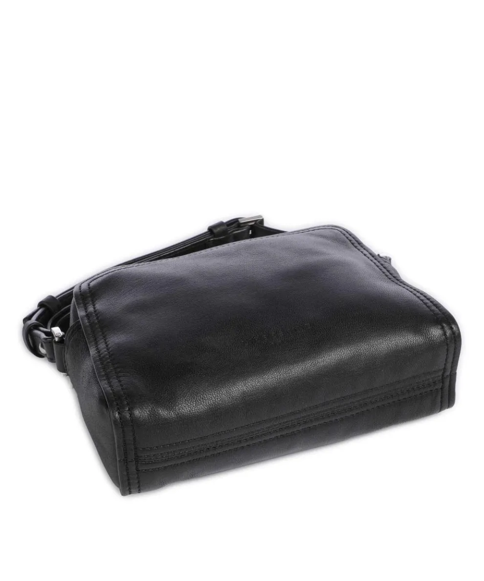 Chudy Sheep Natural S Umhängetasche Schafsleder schwarz