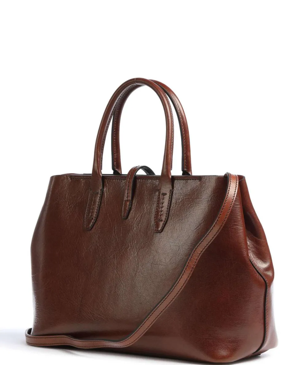 Dalston Handtasche glattes Leder braun