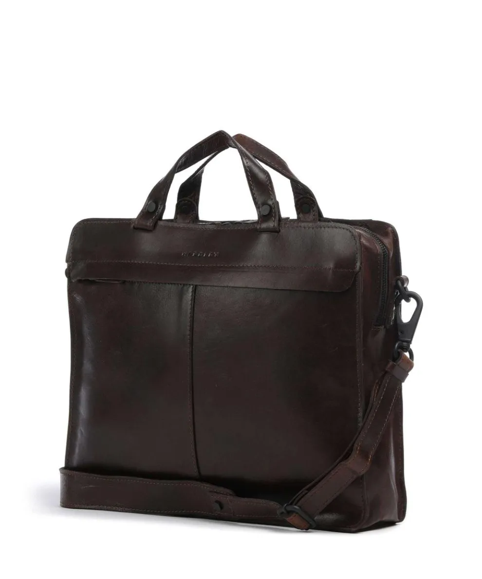 Aberdeen Aktentasche genarbtes Rindsleder dunkelbraun