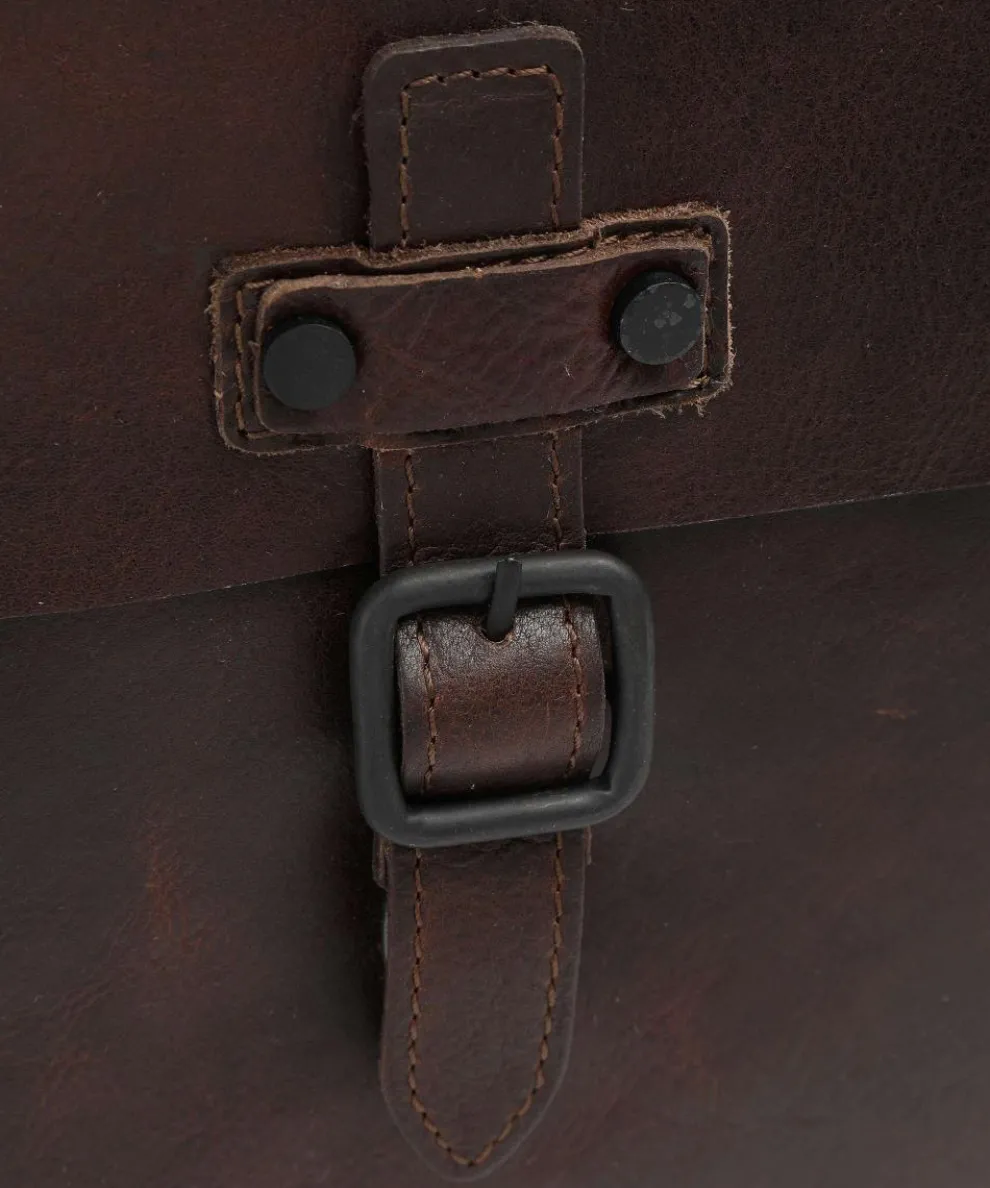 Aberdeen Aktentasche genarbtes Rindsleder dunkelbraun