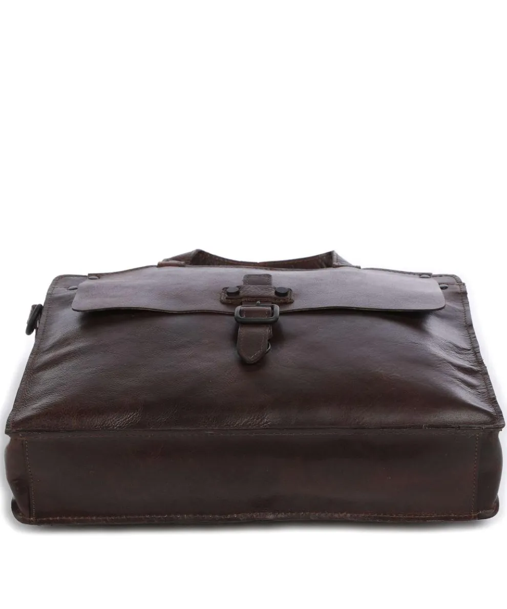 Aberdeen Aktentasche genarbtes Rindsleder dunkelbraun