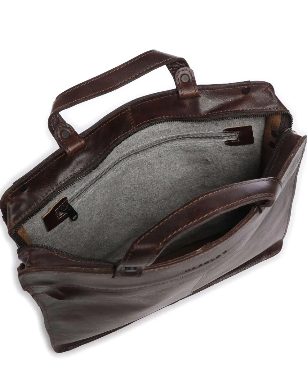 Aberdeen Aktentasche genarbtes Rindsleder dunkelbraun