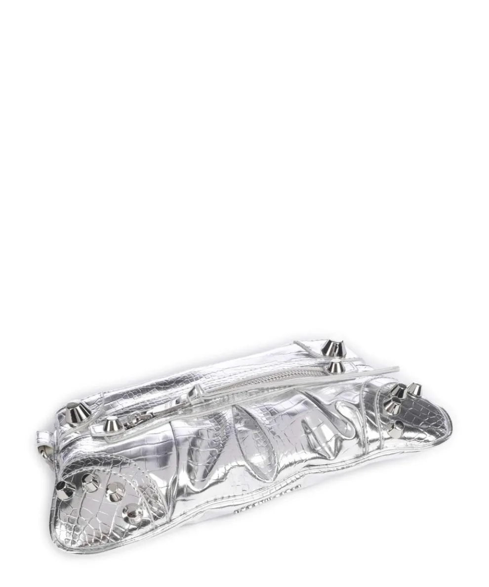 BDOVA Clutch Lederimitat silber