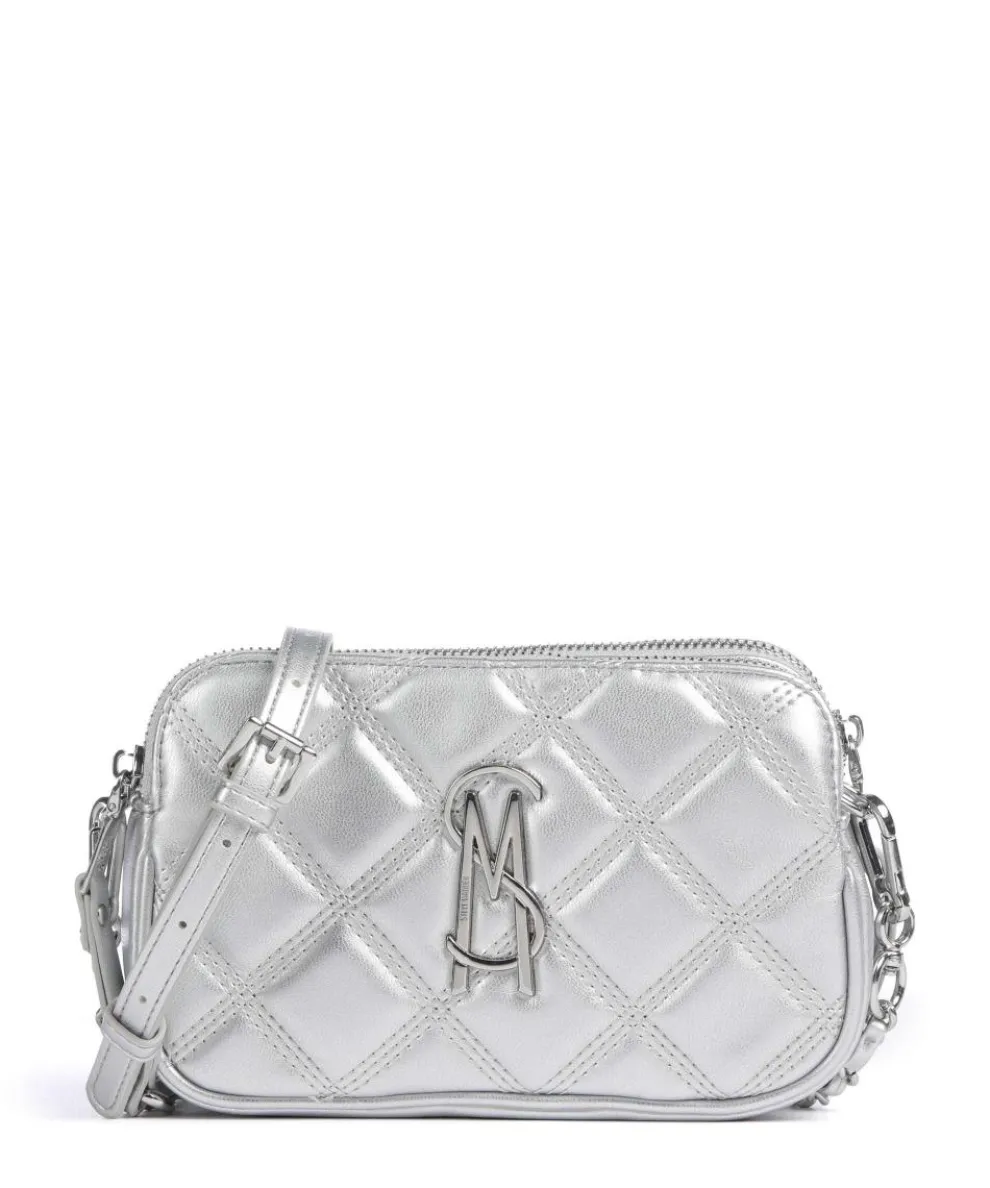 BMARVIS Umhängetasche Lederimitat silber