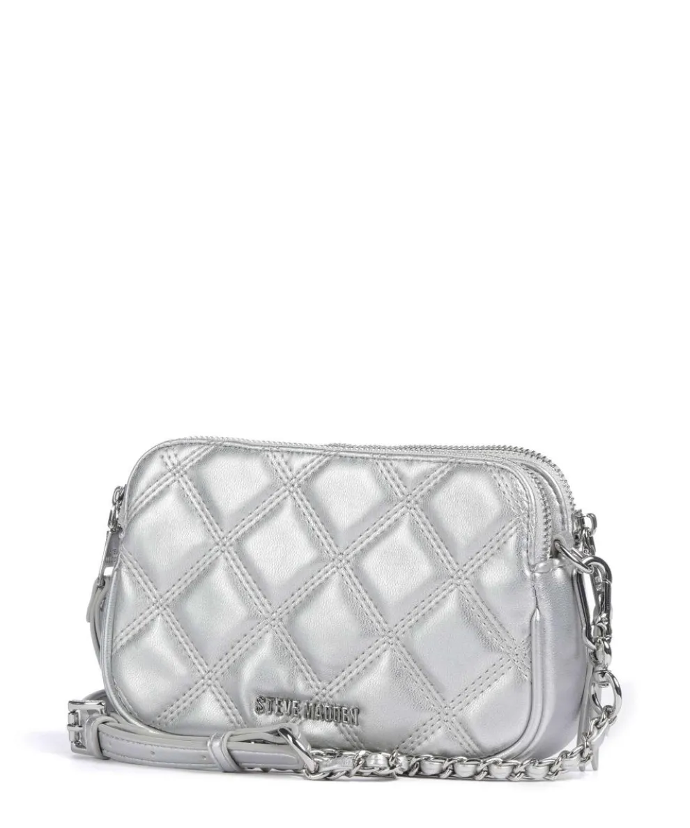 BMARVIS Umhängetasche Lederimitat silber