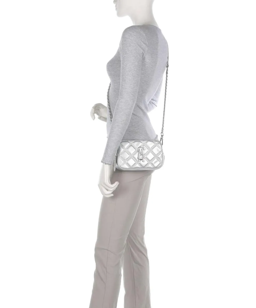 BMARVIS Umhängetasche Lederimitat silber