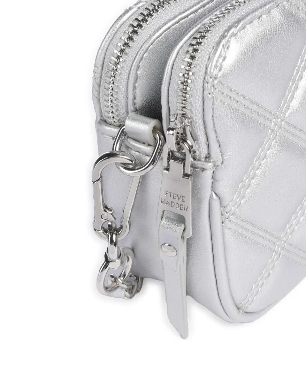 BMARVIS Umhängetasche Lederimitat silber