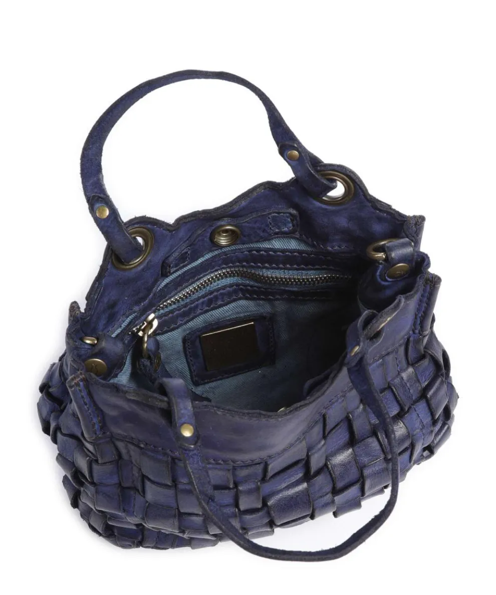 Umhängetasche fein genarbtes Rindsleder dunkelblau