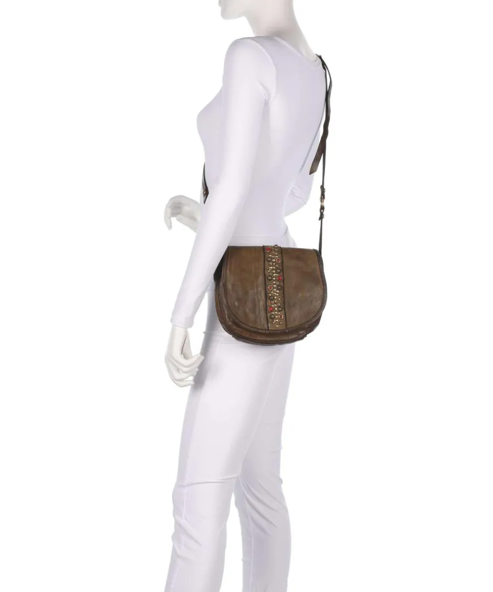 Umhängetasche fein genarbtes Rindsleder olivgrün