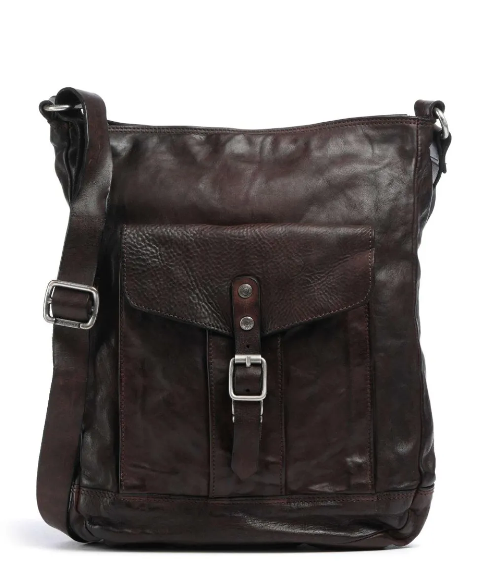 Umhängetasche fein genarbtes Rindsleder dunkelbraun