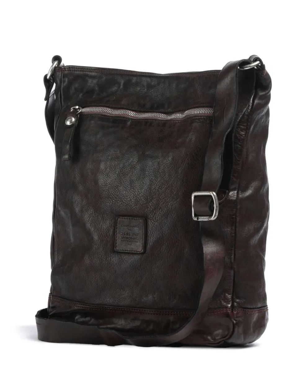 Umhängetasche fein genarbtes Rindsleder dunkelbraun