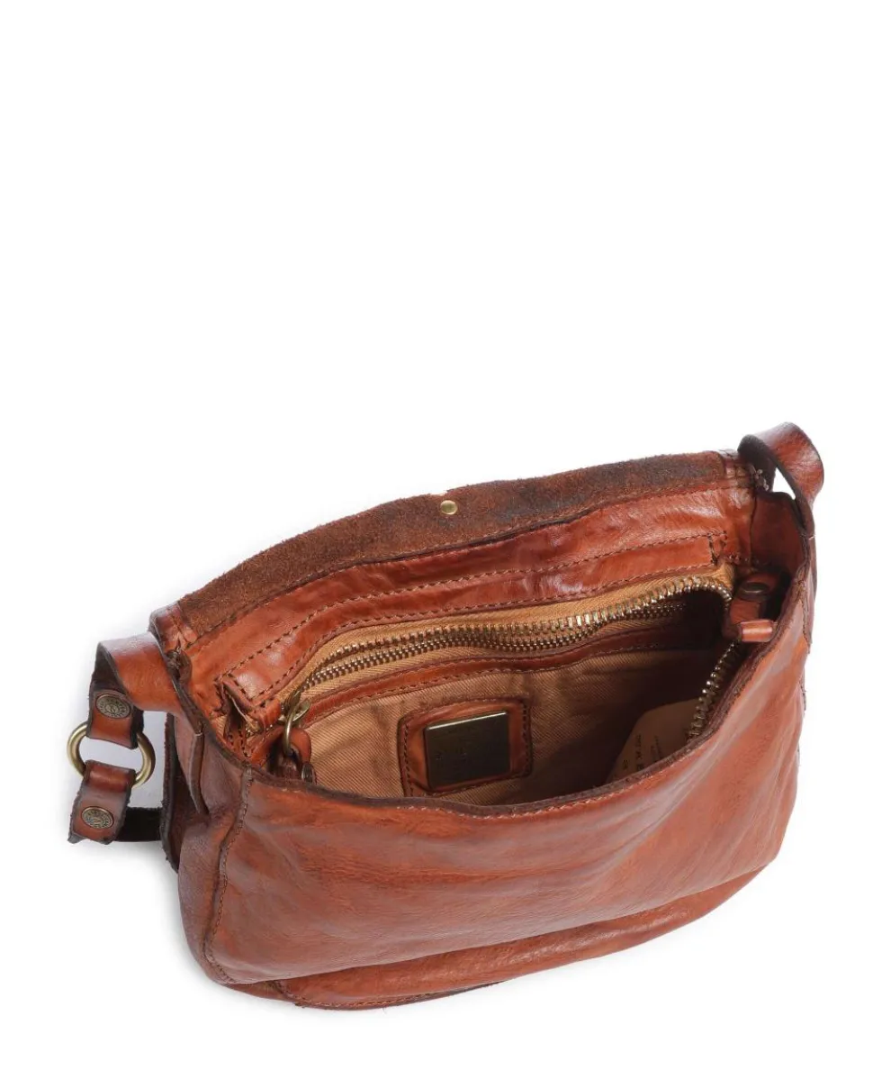 Umhängetasche fein genarbtes Rindsleder cognac