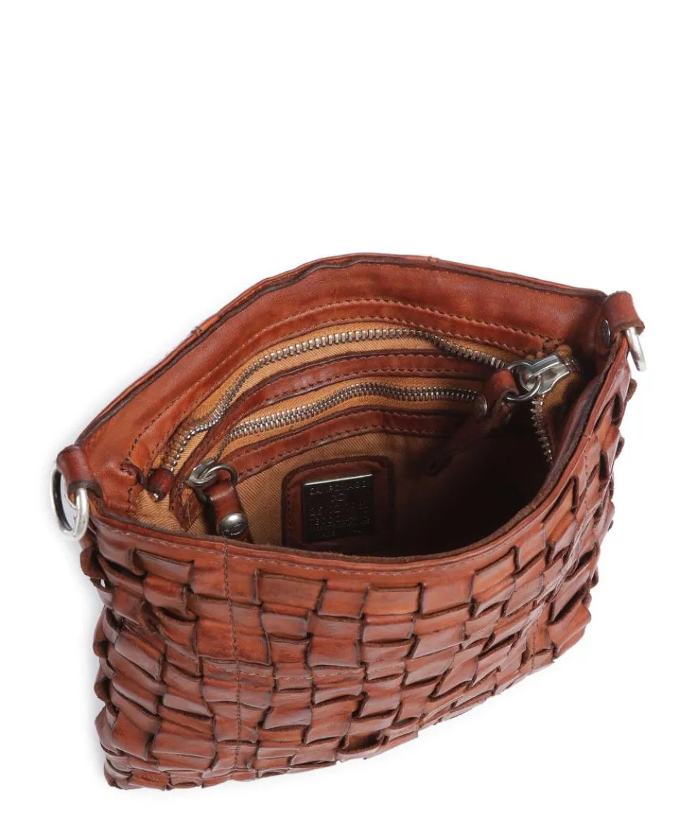 Umhängetasche fein genarbtes Rindsleder cognac