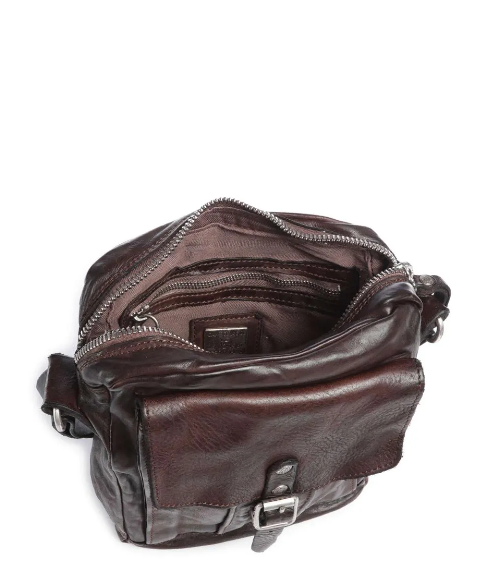 Umhängetasche fein genarbtes Rindsleder dunkelbraun