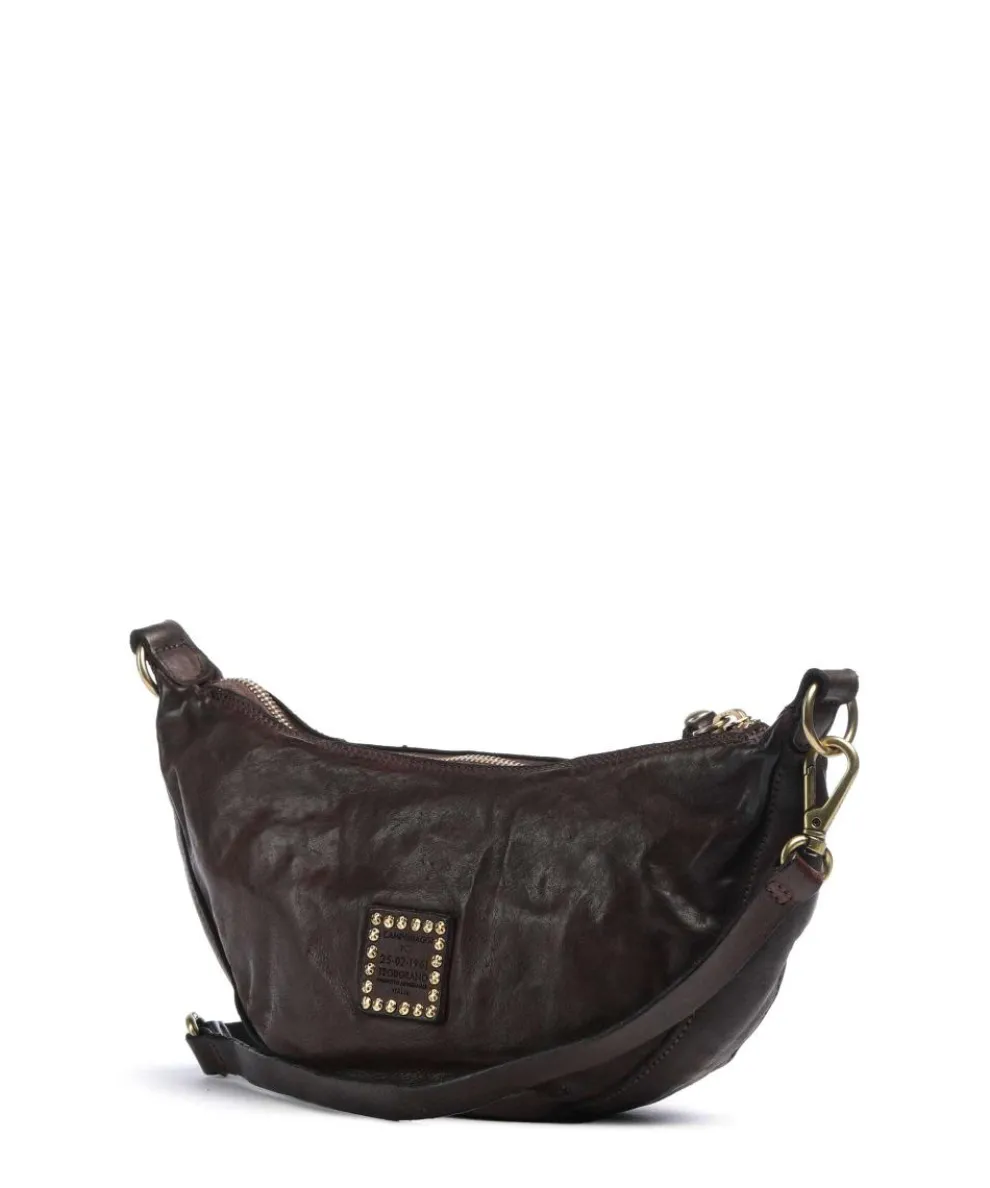 Umhängetasche fein genarbtes Rindsleder dunkelbraun