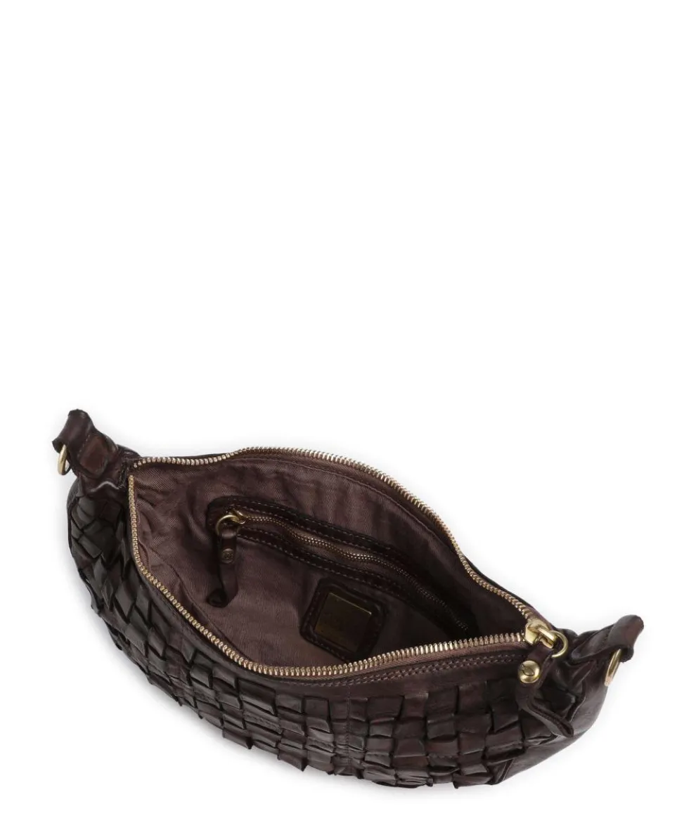 Umhängetasche fein genarbtes Rindsleder dunkelbraun