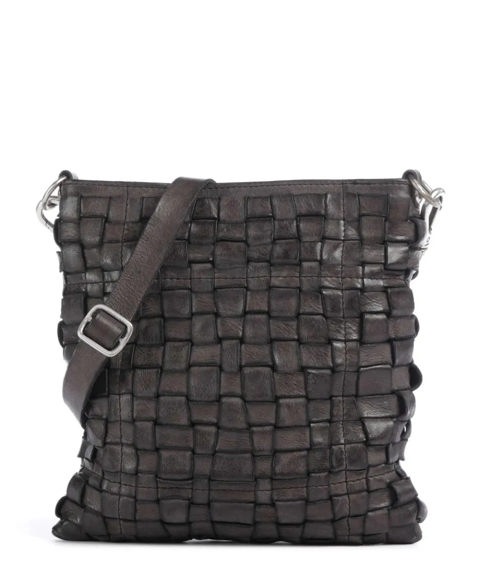 Umhängetasche fein genarbtes Rindsleder dunkelgrau