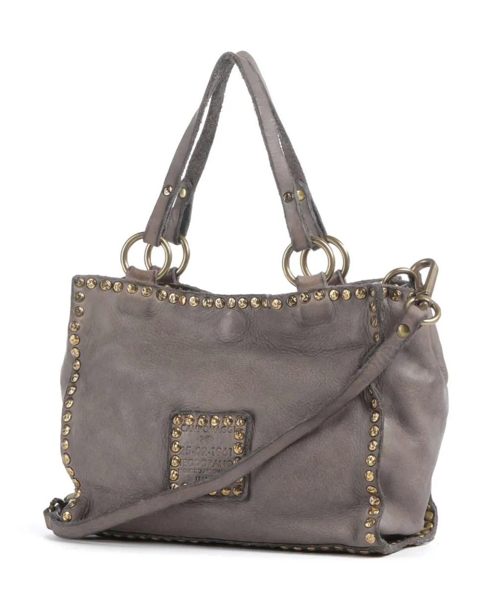 Umhängetasche fein genarbtes Rindsleder grau