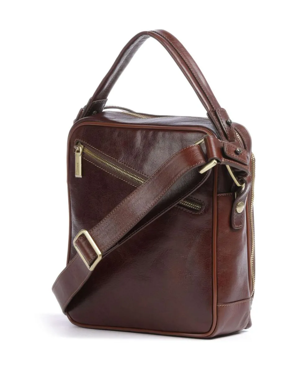 Umhängetasche fein genarbtes Rindsleder braun