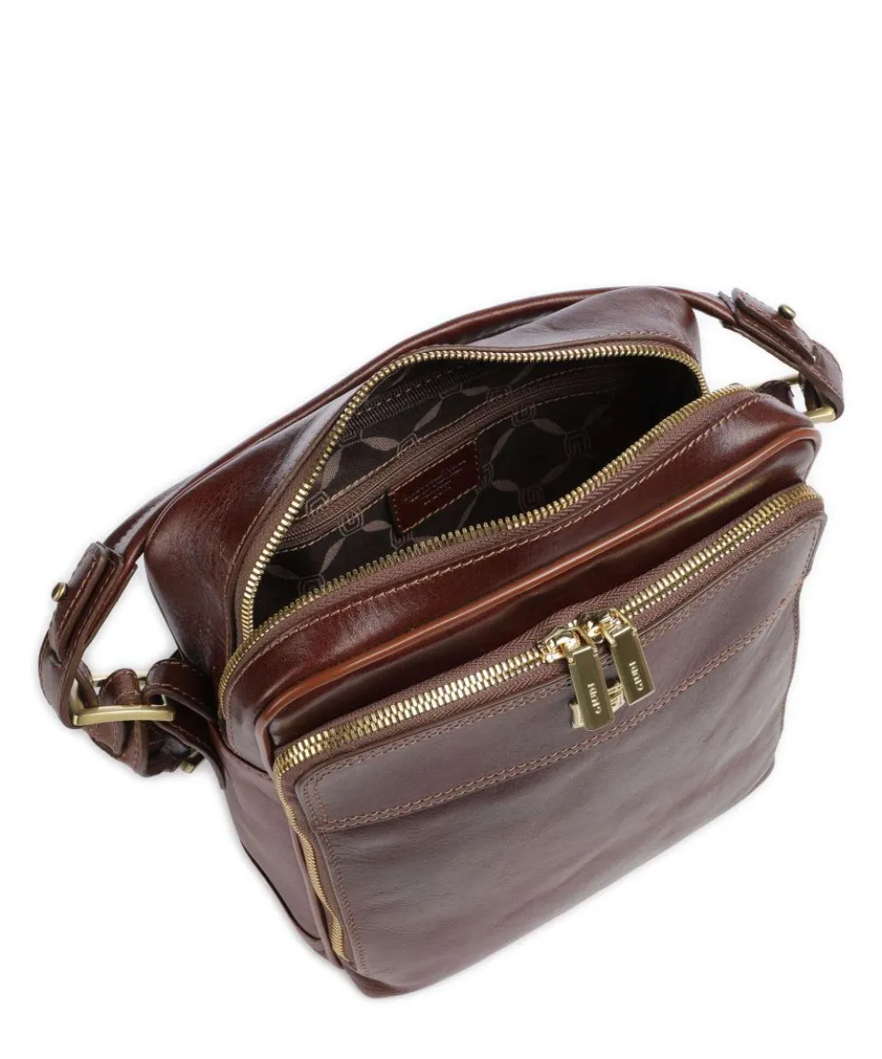 Umhängetasche fein genarbtes Rindsleder braun