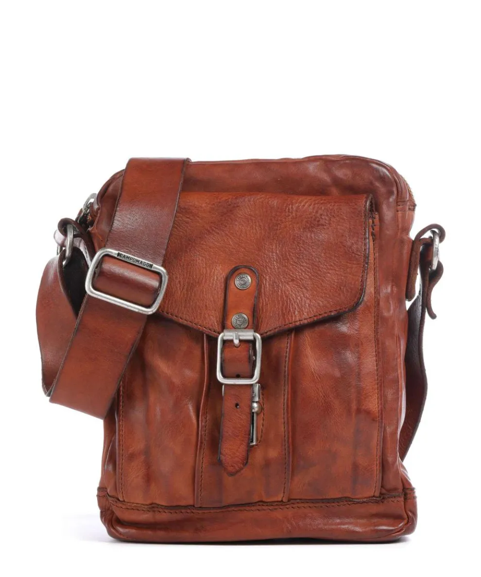 Umhängetasche fein genarbtes Rindsleder cognac