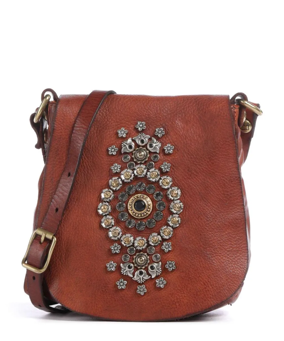 Umhängetasche fein genarbtes Rindsleder cognac