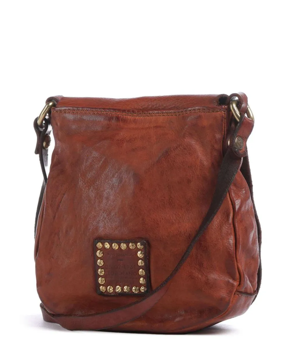 Umhängetasche fein genarbtes Rindsleder cognac