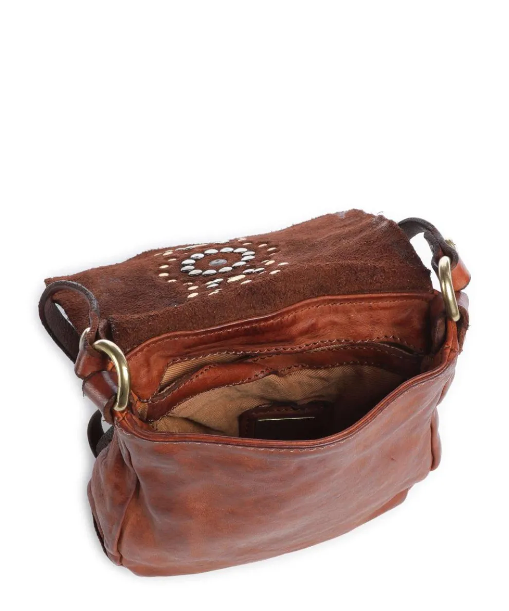 Umhängetasche fein genarbtes Rindsleder cognac
