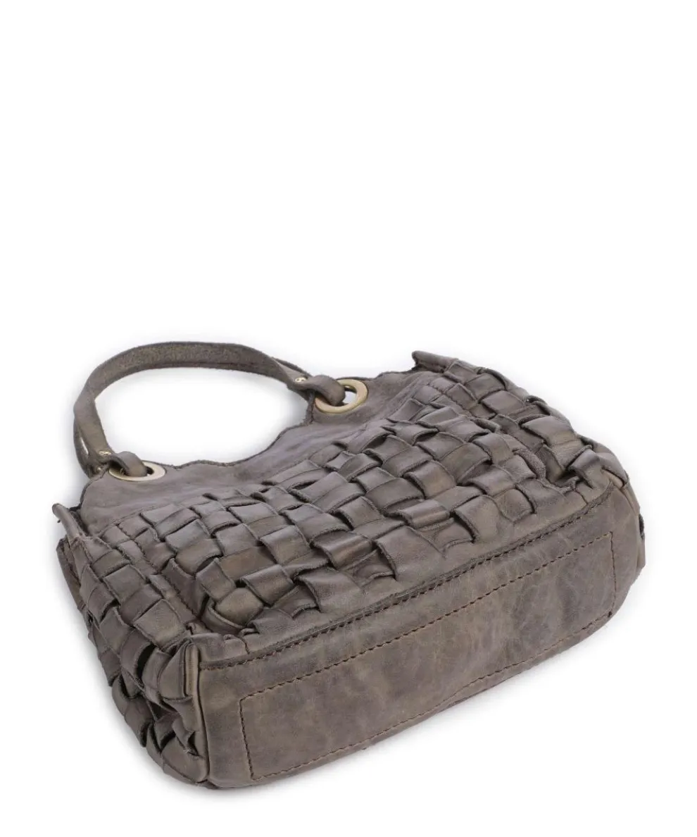 Umhängetasche fein genarbtes Rindsleder grau