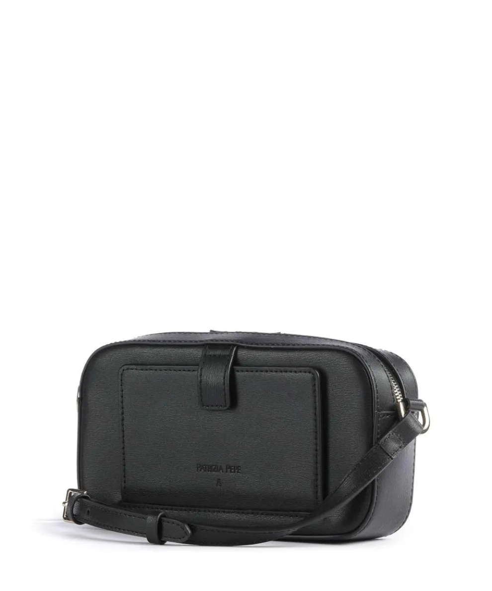 Umhängetasche fein genarbtes Kalbsleder schwarz