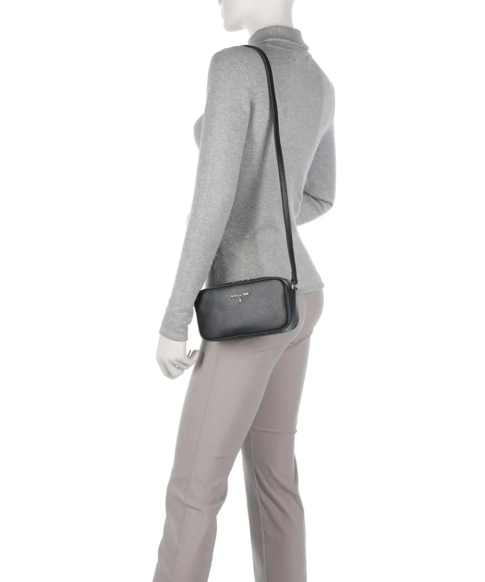 Umhängetasche fein genarbtes Kalbsleder schwarz