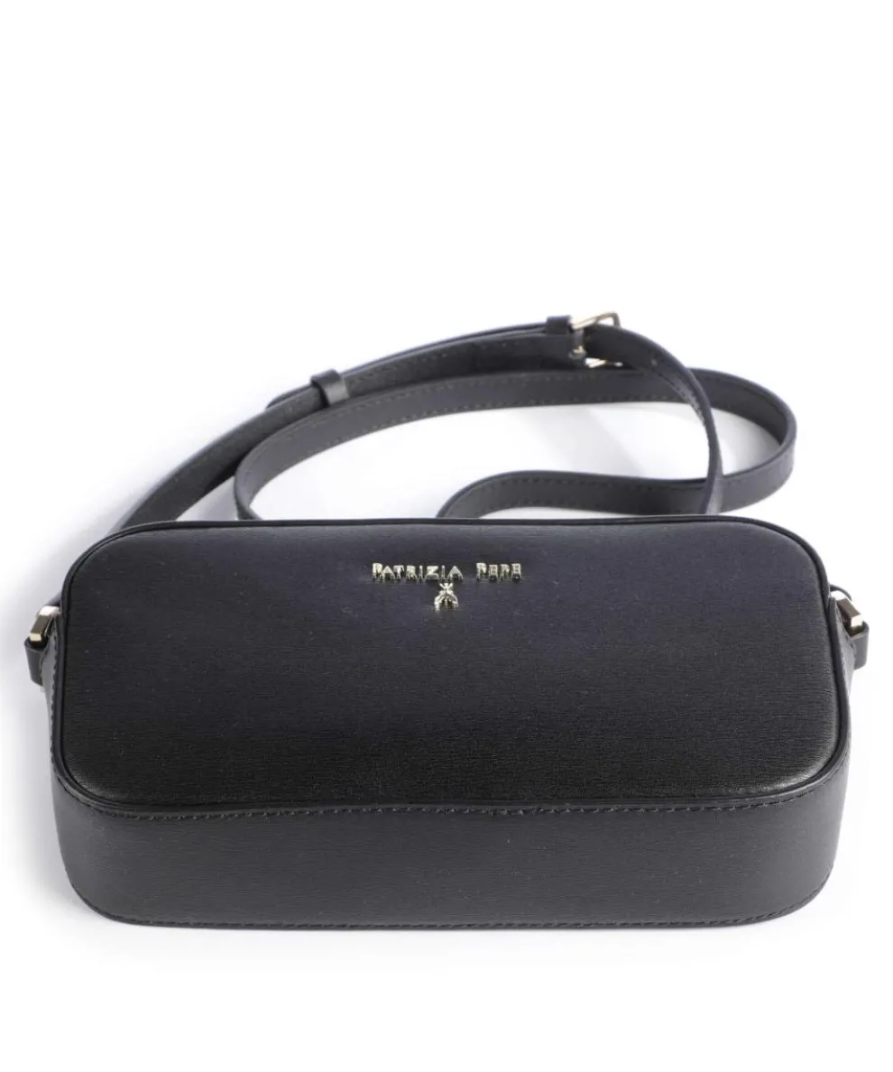 Umhängetasche fein genarbtes Kalbsleder schwarz