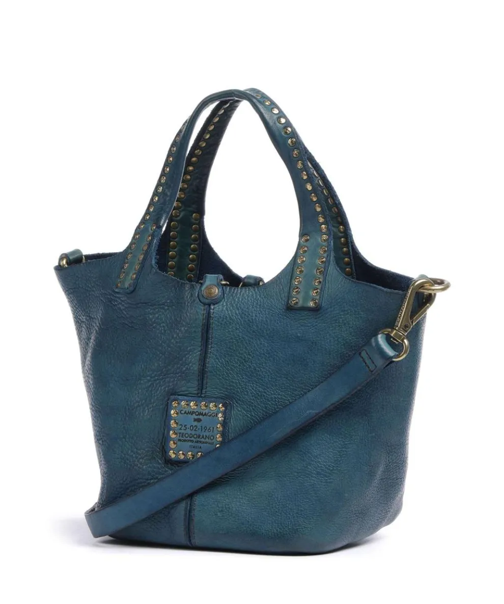 Umhängetasche genarbtes Rindsleder petrol