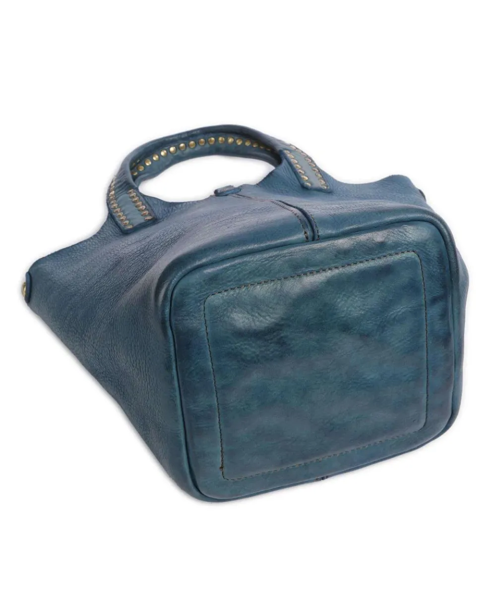 Umhängetasche genarbtes Rindsleder petrol